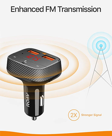 Anker Roav SmartCharge F0 Bluetooth FM Transmitter for Car, Audio Adapter and Receiver, Hands-Free Calling, MP3 Car Charger with 2 USB Ports, PowerIQ, and AUX Output Anker Roav SmartCharge F0 Bluetooth FM Transmitter for Car, Audio Adapter and Receiver, Hands-Free Calling, MP3 Car Charger with 2 USB Ports, PowerIQ, and AUX Output
